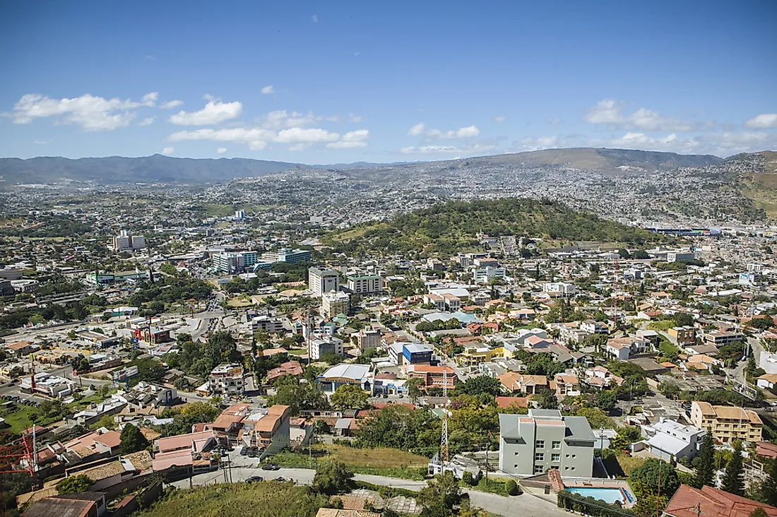 Tegucigalpa, the capital city of Honduras.