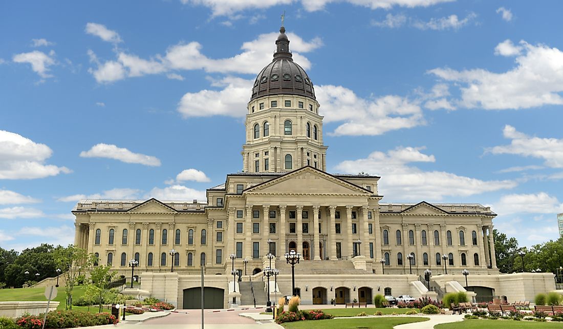 Kansas State Capitol in Topeka, Kansas. 