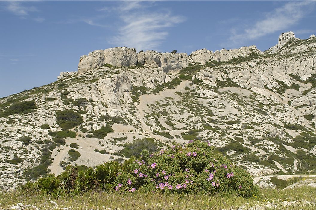 A calanque in the South of France.