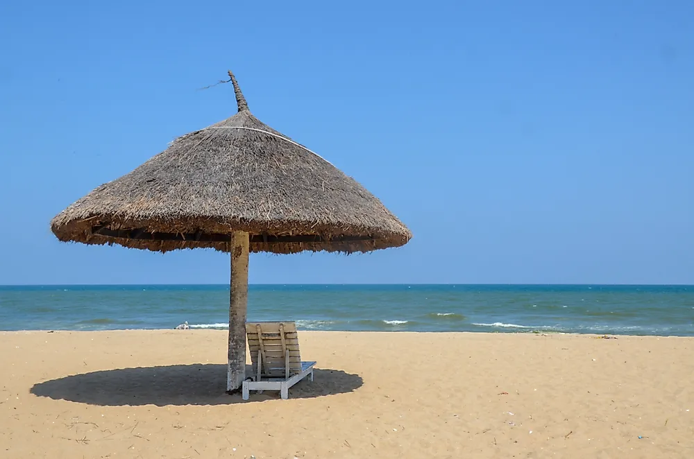 A beach on the Bay of Bengal in Chennai, India. 