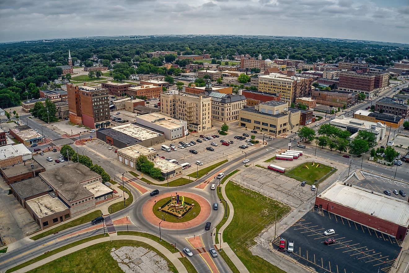 Aerial view of Fort Dodge, Iowa.