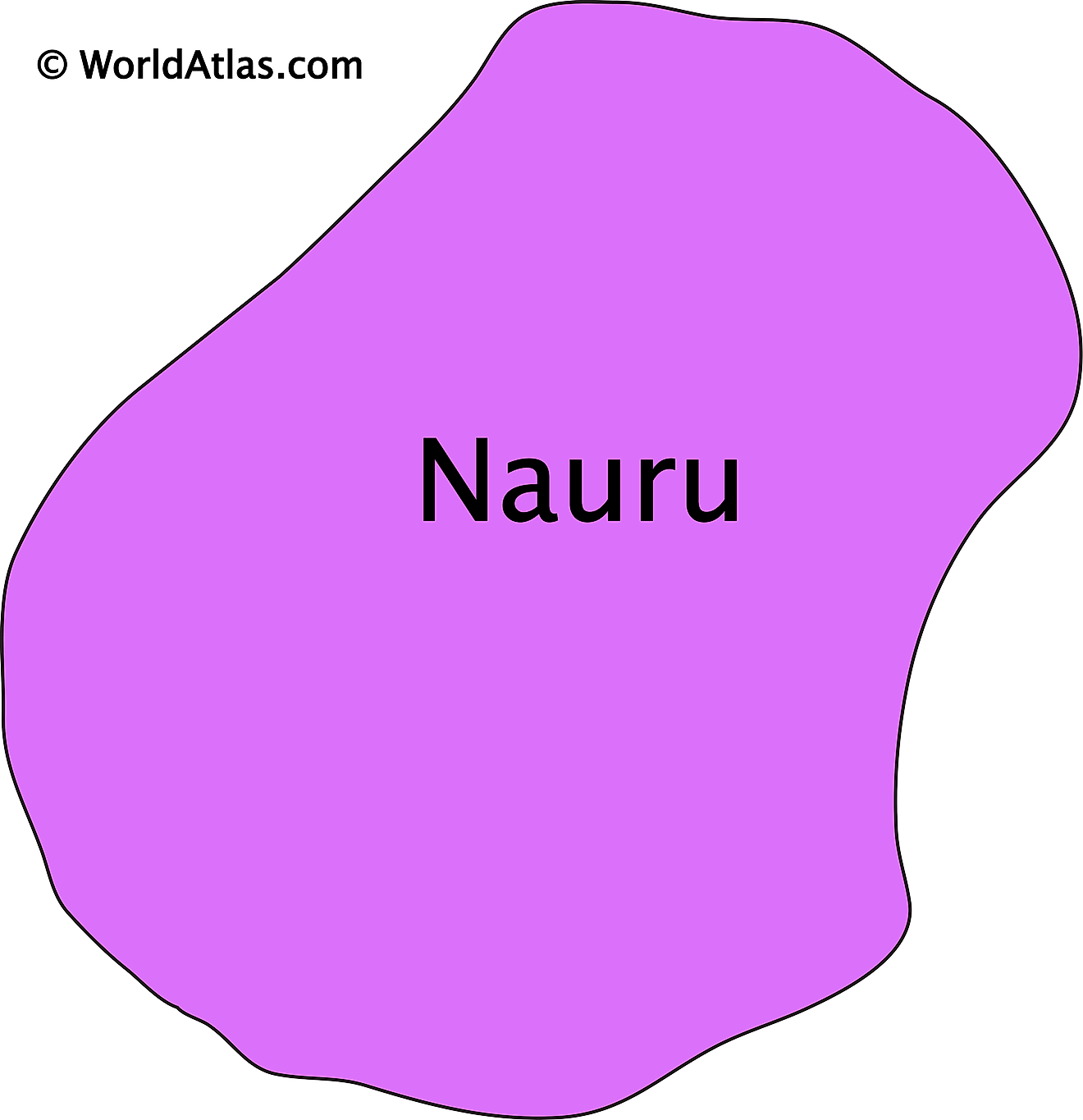 Outline Map of Nauru