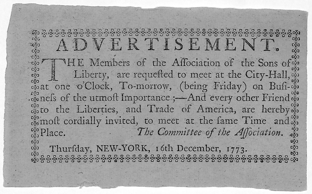 A calling for a meeting of the Songs of Liberty.