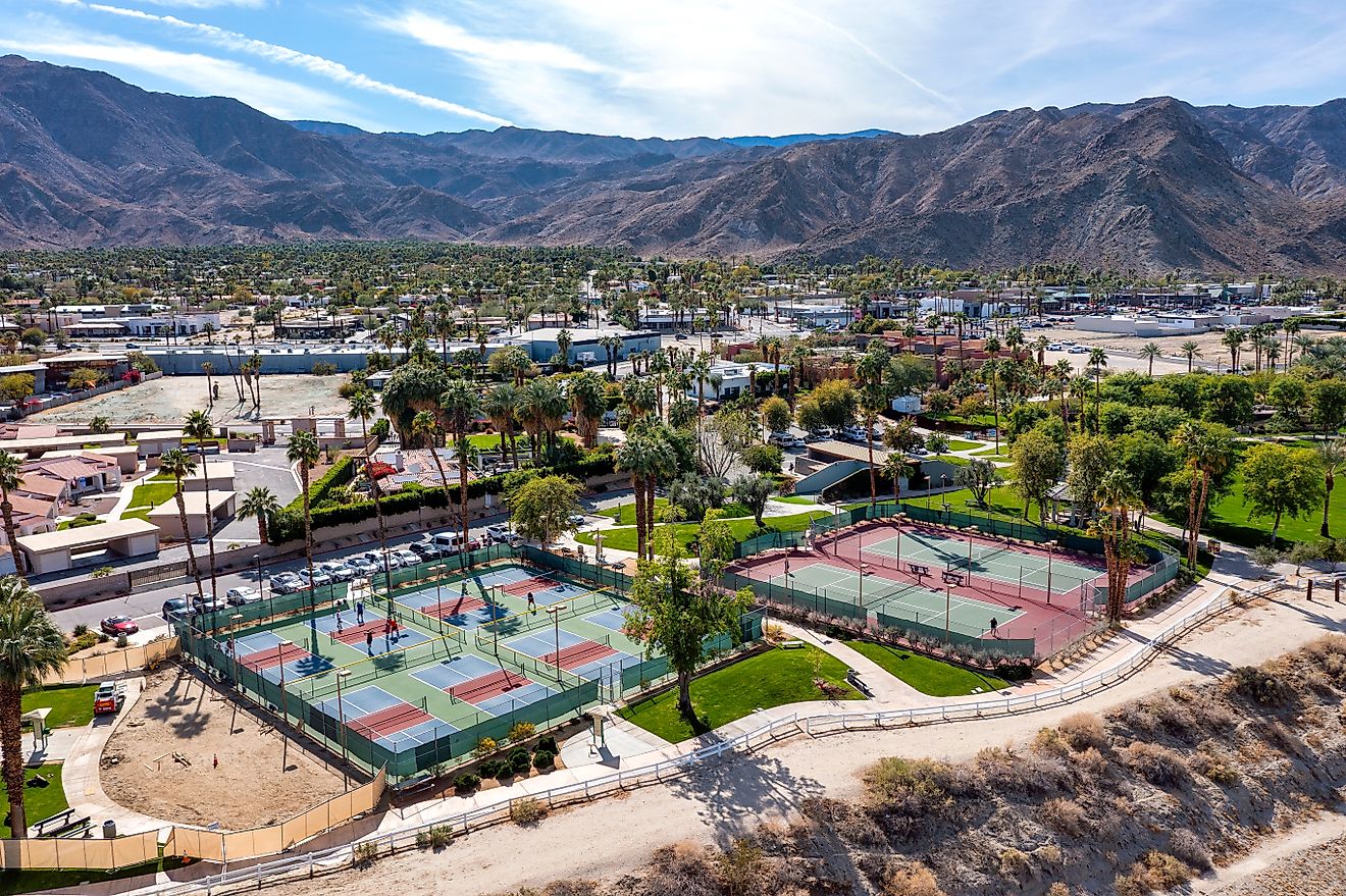 Aerial view of Rancho Mirage, California.