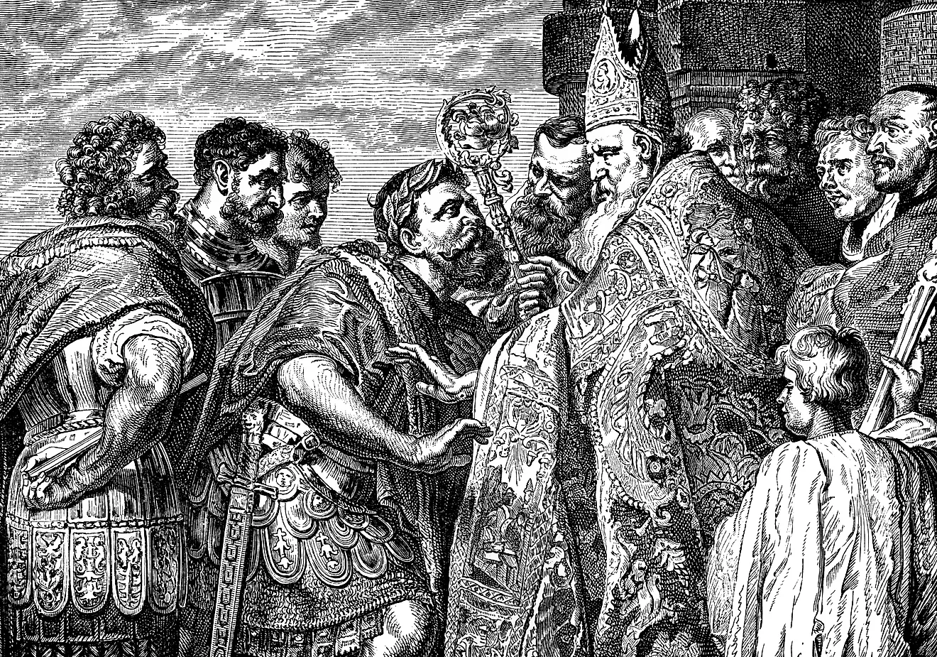 Archbishop Ambrose Refuses to Admit Theodosius into Milan Cathedral