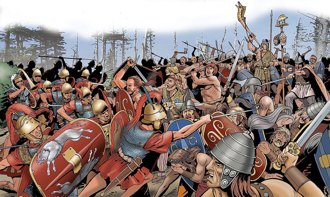 Romans Fighting Gauls