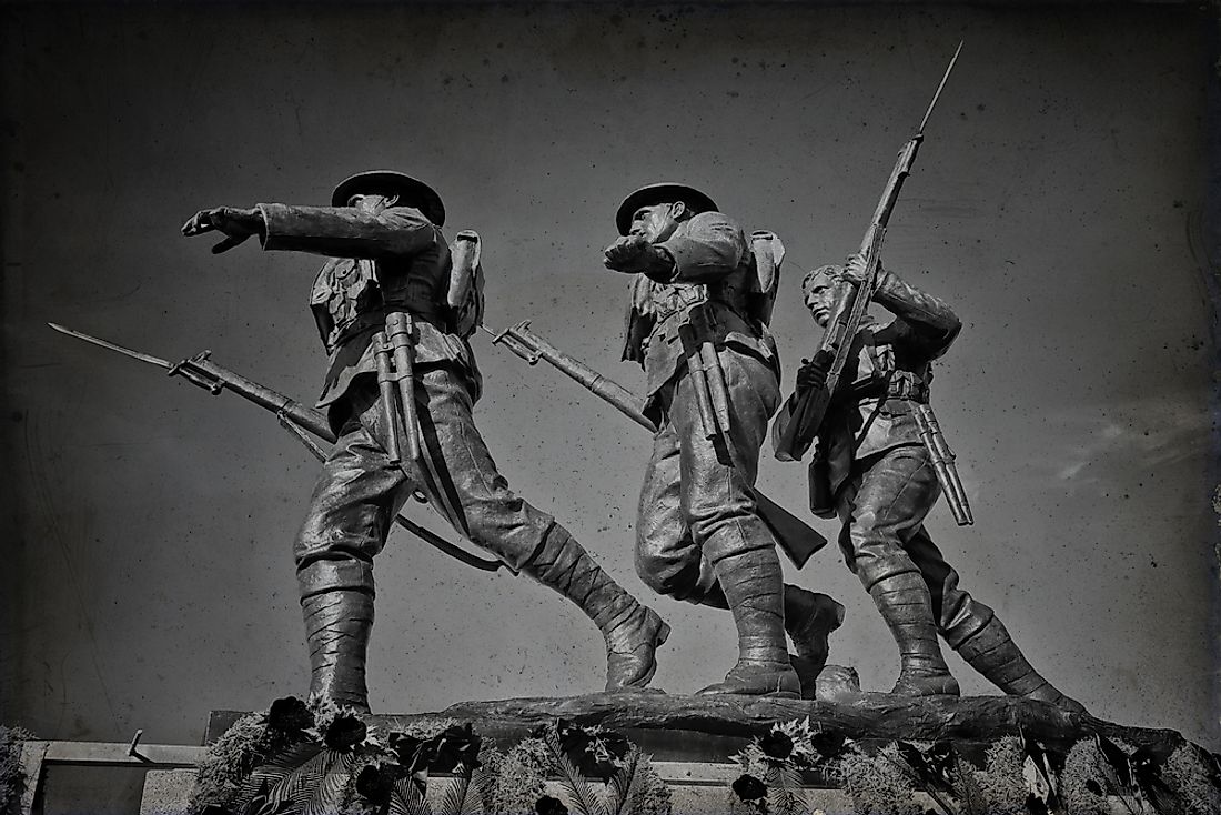 A war memorial dedicated to Canadian soldiers in Charlottetown, Canada. 