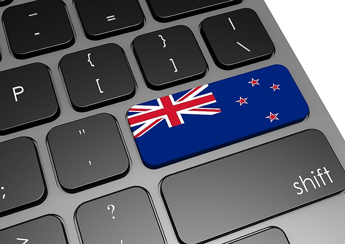 A keyboard featuring the flag of New Zealand. 