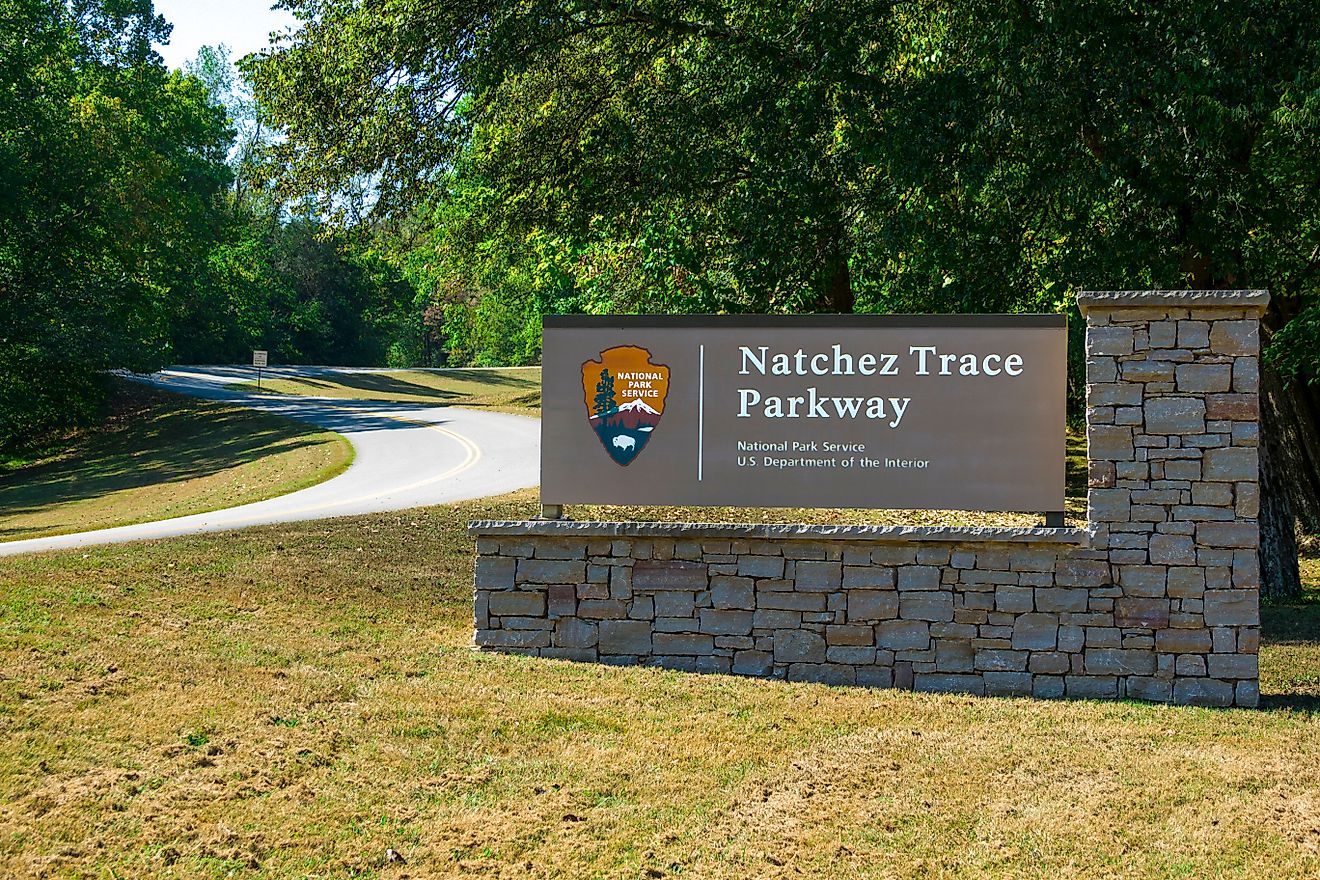 Natchez Trace Parkway Mississippi MS  also known as the "Old Natchez Trace", 
