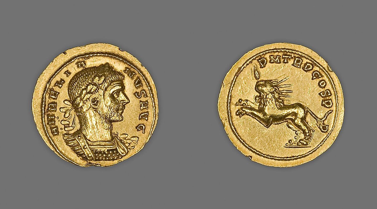 Coin Portraying Emperor Aurelian