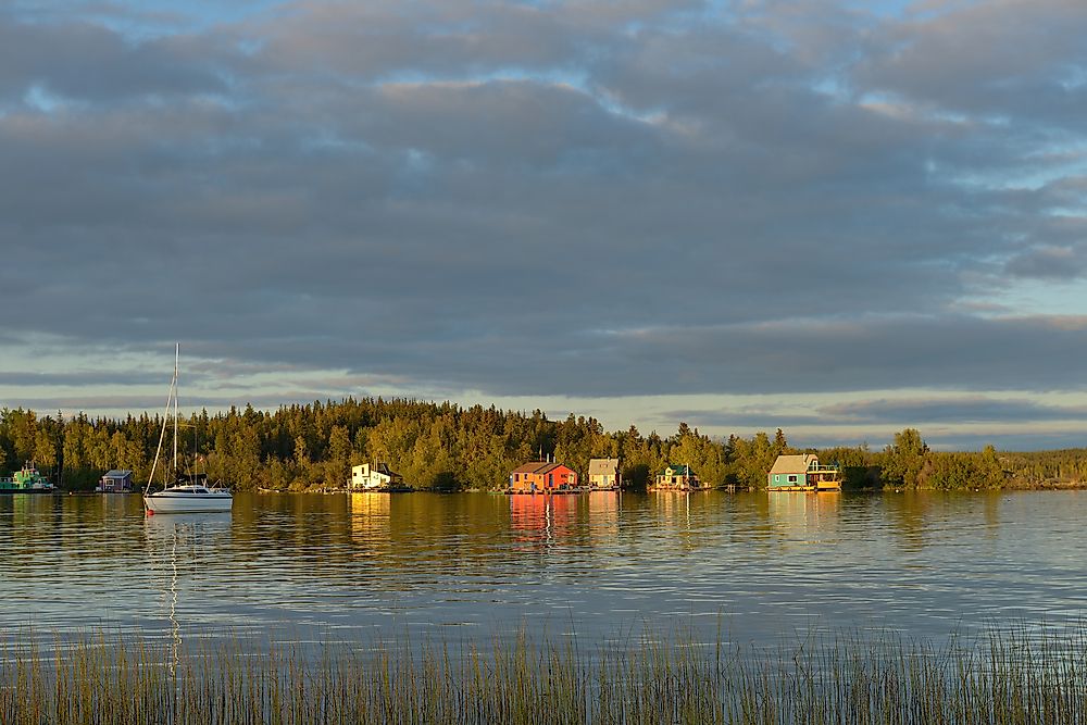 Great Slave Lake, in northern Canada, is the deepest lake in North America.
