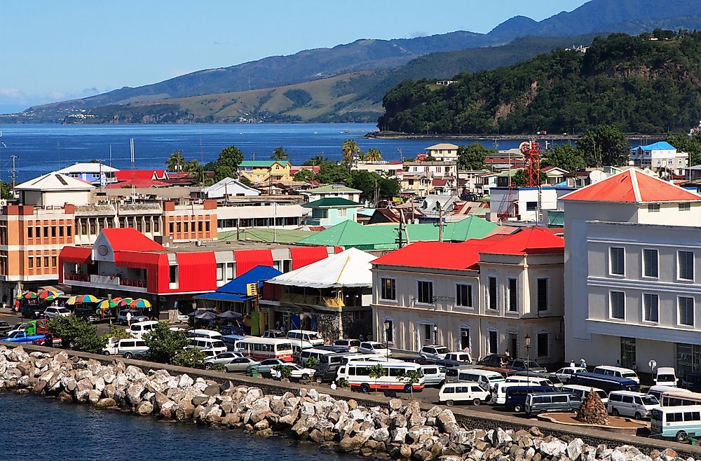 Rosseau, on the island of Dominica. 