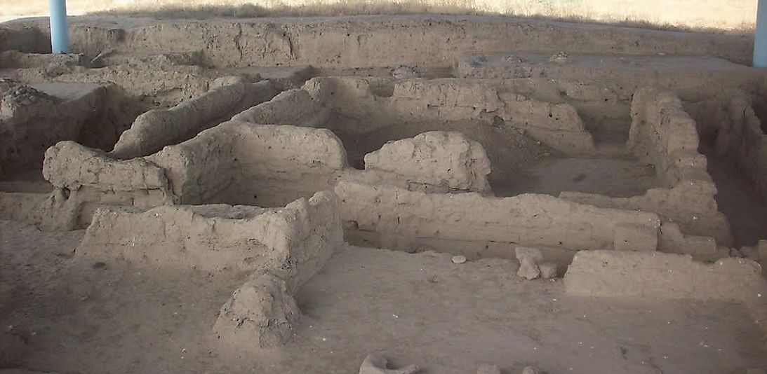 Archaeological dig site at Sarazm in Tajikistan.