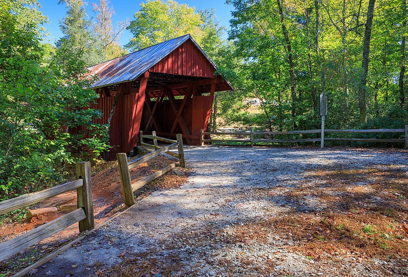 Campbell's Covered Bridge, the only remaining bridge of its type in the state of South Carolina.