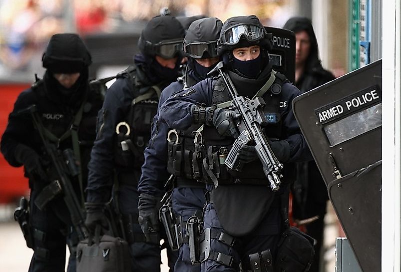 Scottish law enforcement officer with the Glasgow Police (pictured) have successfully reduced the notoriously high homicide rates in their city as of late.