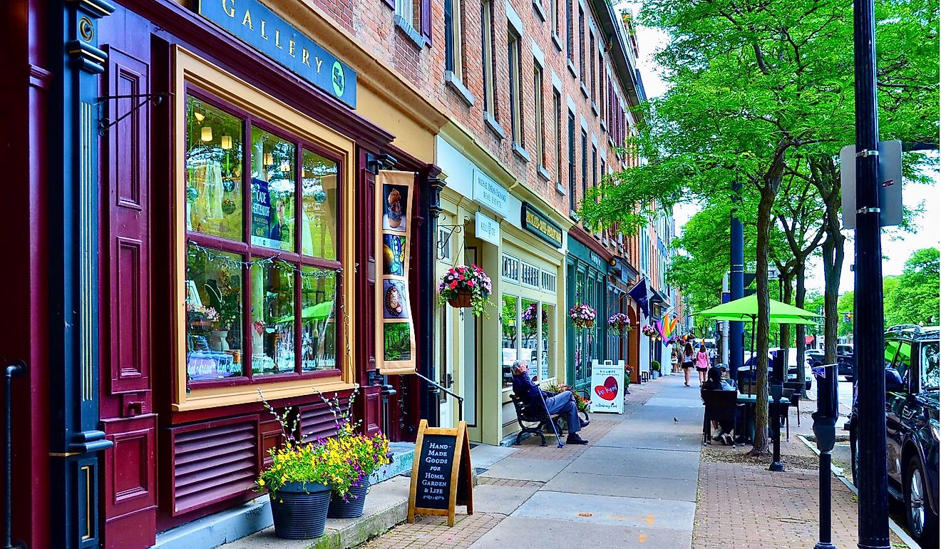 Street view at Skaneateles, New York. Editorial credit: PQK / Shutterstock.com