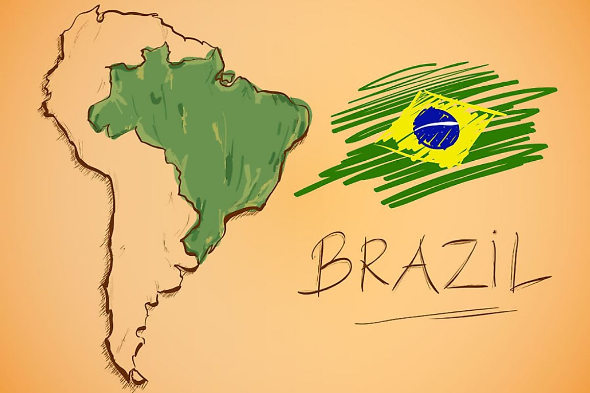 Brazil occupies much of the continent of South America. 
