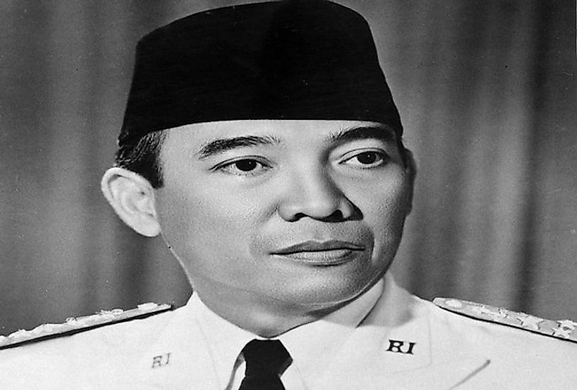 An official portrait of former Indonesian President Sukarno