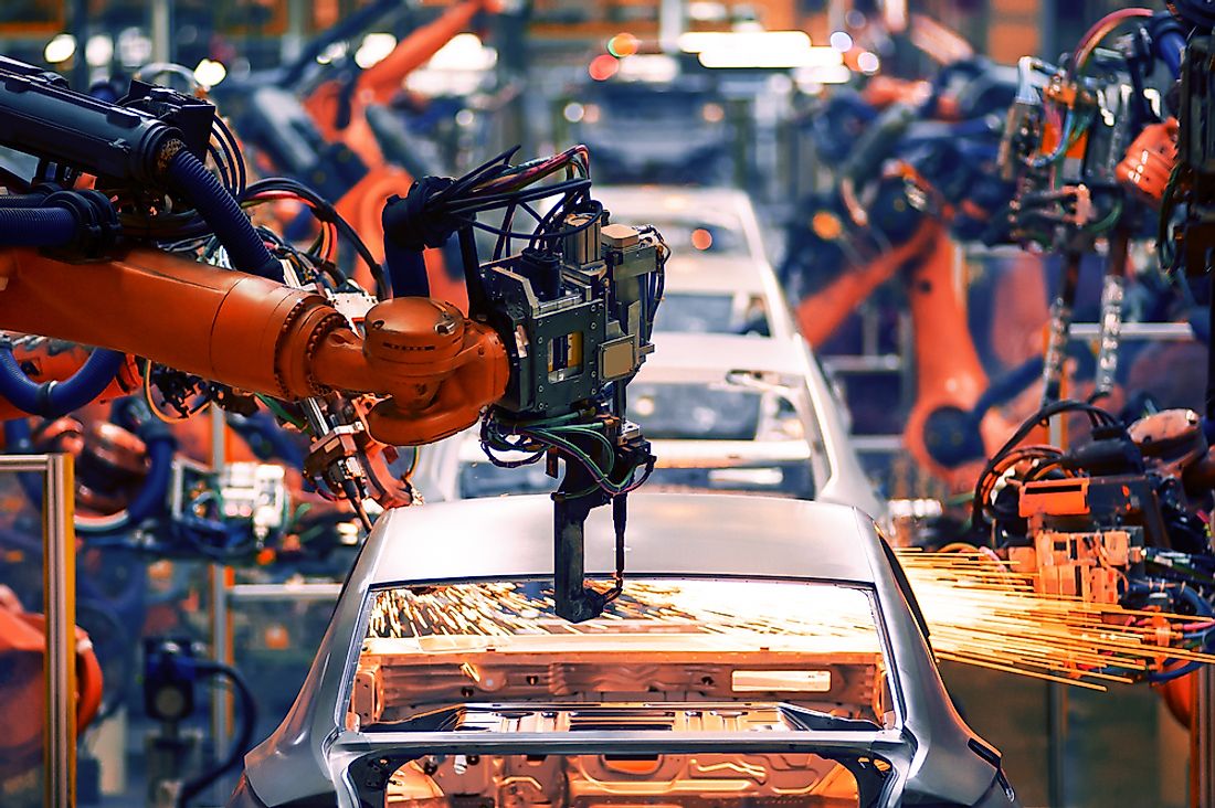 Industrial robots are machines automated for specific manufacturing purposes.
