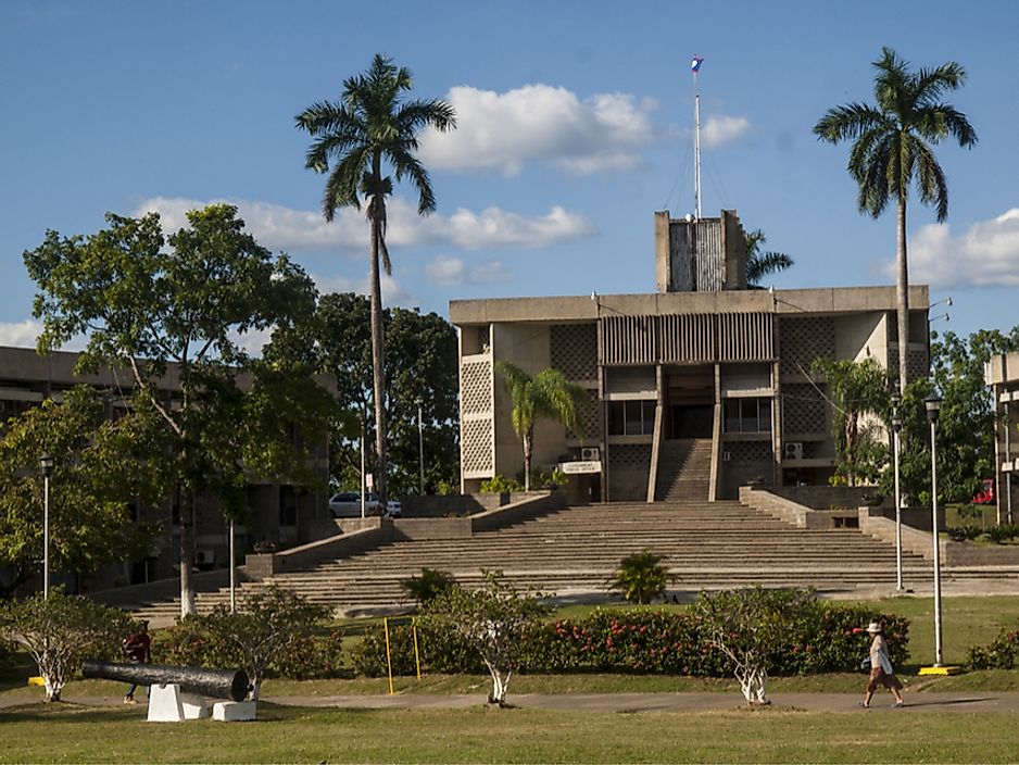 Government buildings in Belmopan, Belize.