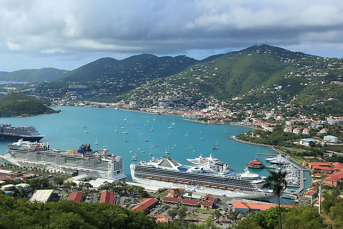 In the US Virgin Islands, cruise ships outnumber locals. 