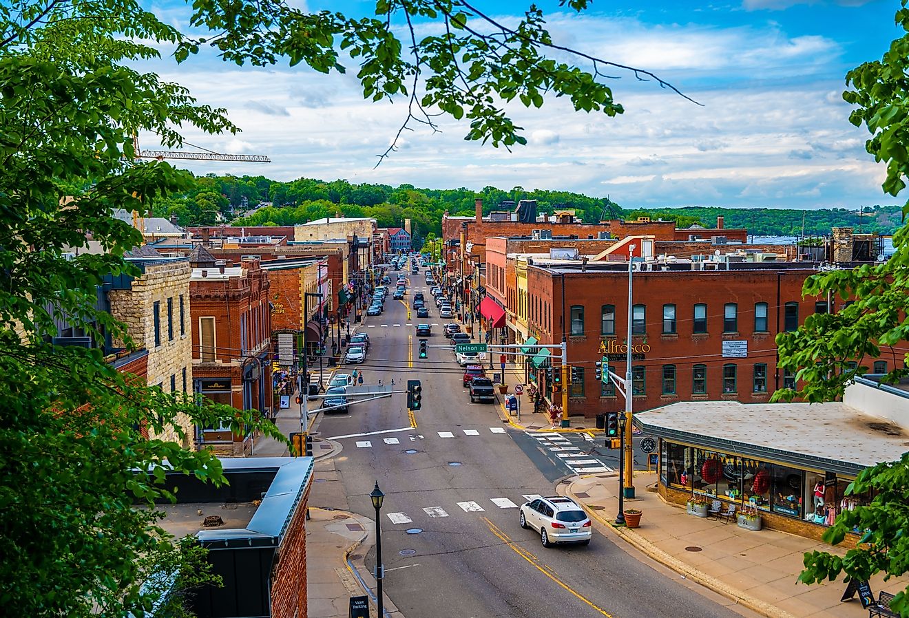 Overlooking downtown Stillwater, Minnesota. Image credit Cheri Alguire via Shutterstock