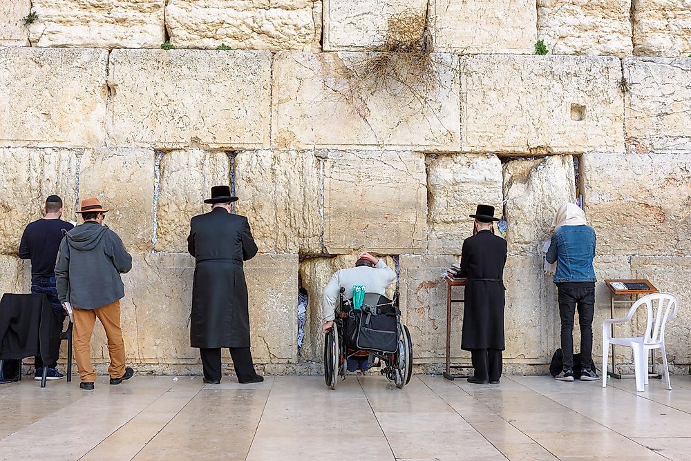 The Western Wall in Jerusalem, Israel, is the holiest site in the Jewish religion.