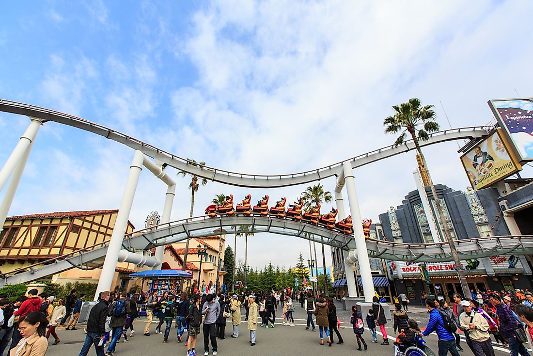Universal Studios Japan, one of the continent's most visited amusement parks. Editorial credit: 2p2play / Shutterstock.com. 