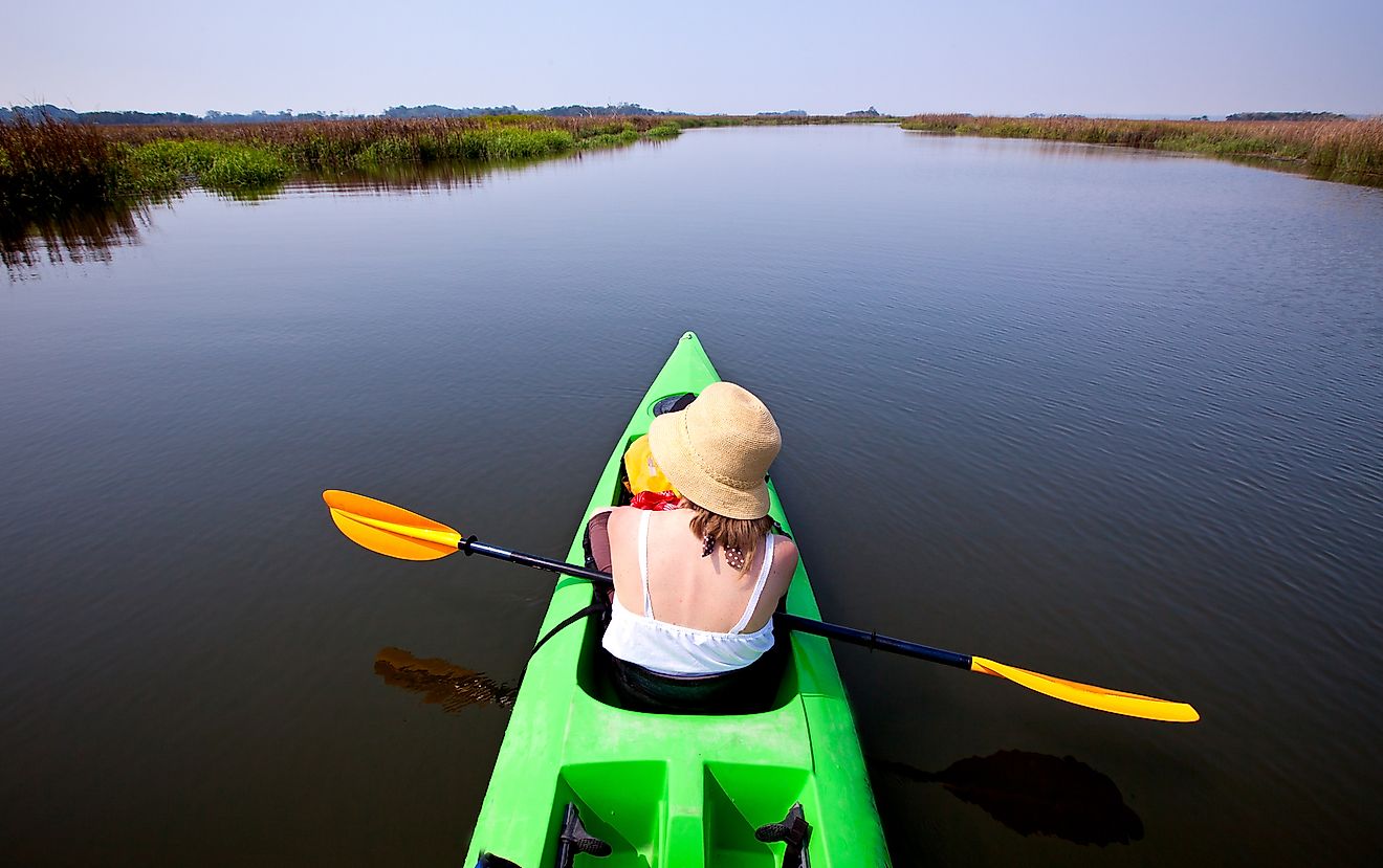 Stillwater Paddling in Little St. Simons Island, Georgia.