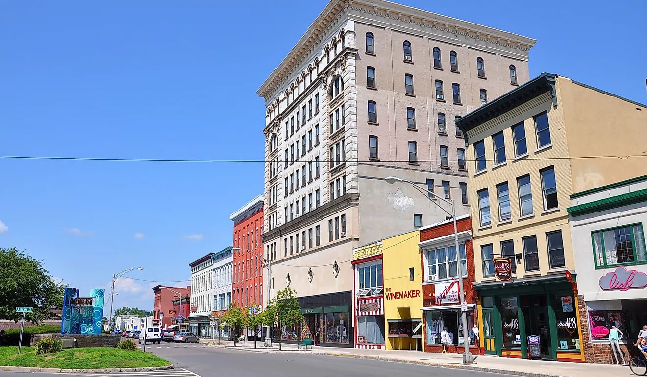 The historic downtown of Watertown, New York. Editorial credit: Wangkun Jia / Shutterstock.com