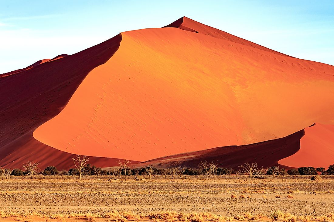 Much of Namibia's land is arid and semi-arid. 
