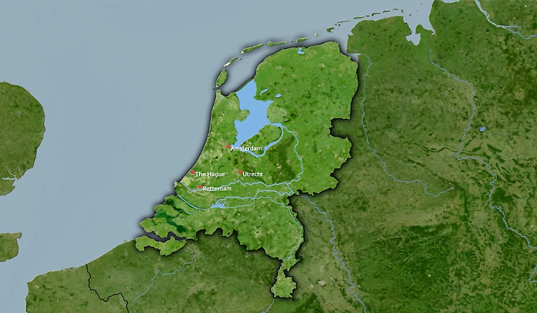 The Randstad metropolitan area in the Netherlands.