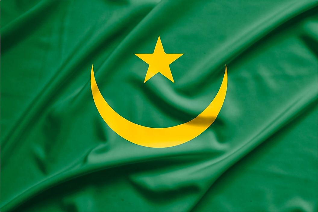 The flag of Mauritania. 