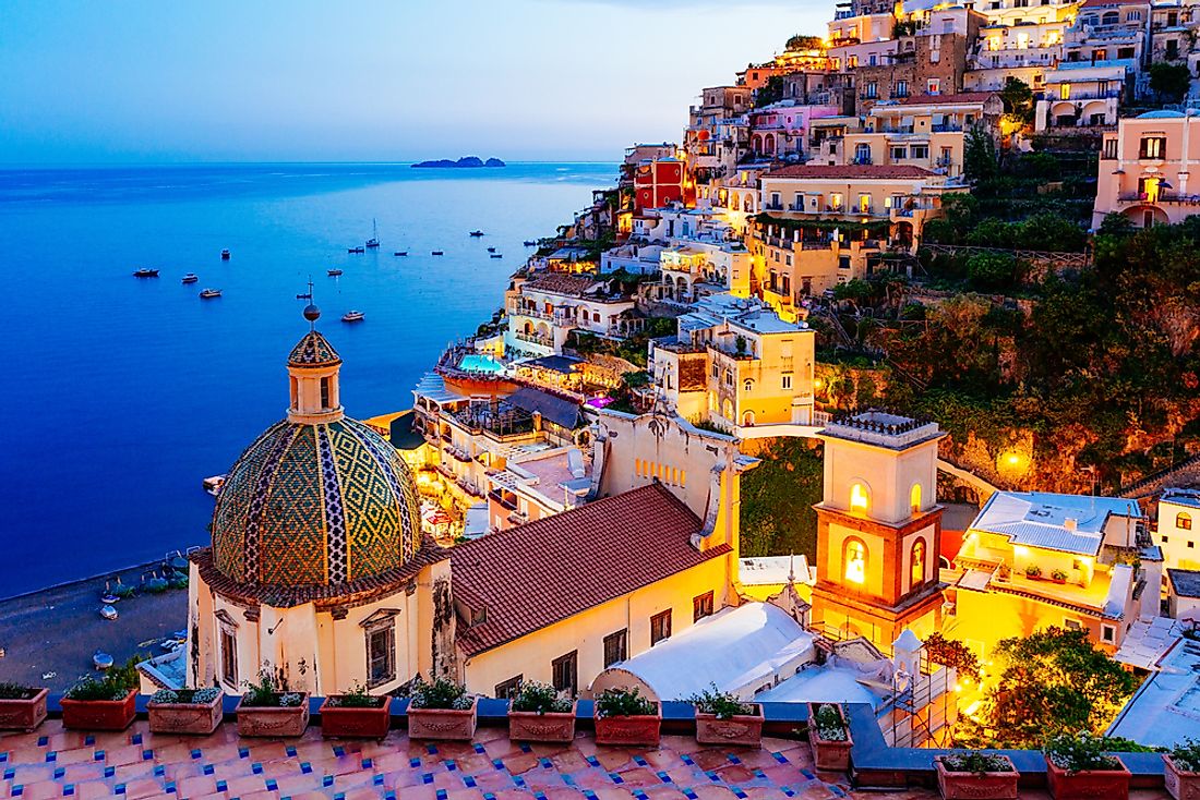 The Amalfi Coast in Italy. 