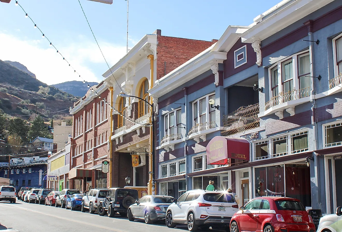 Downtown street in Bisbee, Arizona. Image credit Eric Heroux via Shutterstock