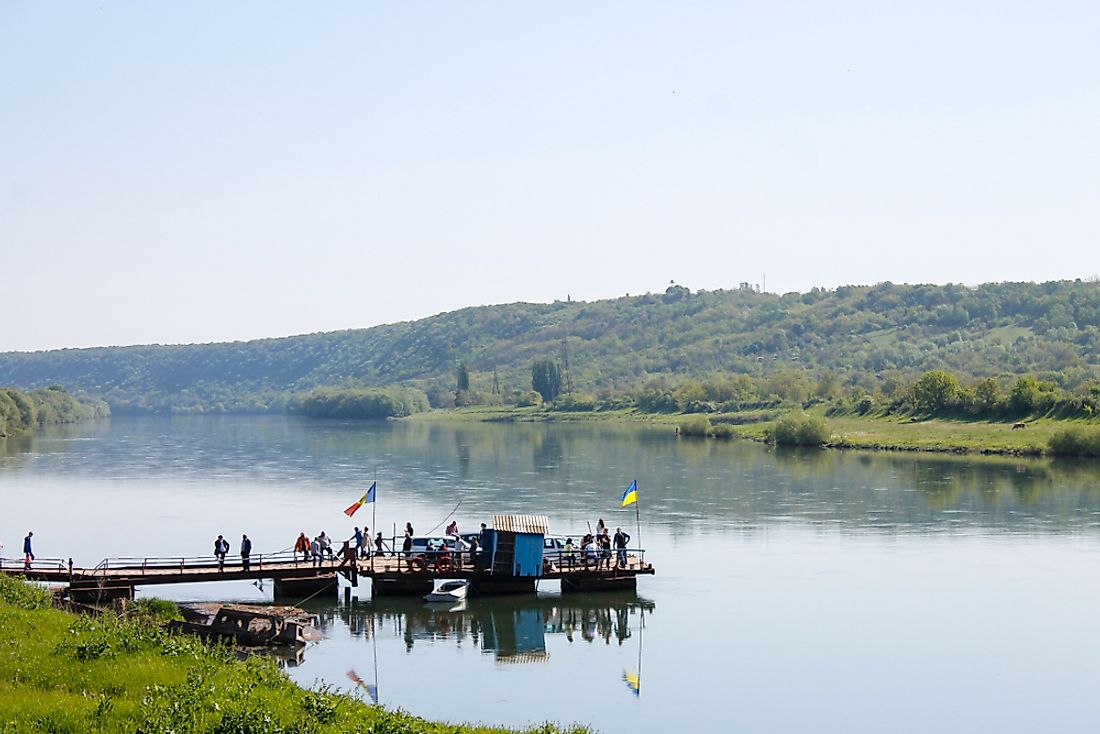 The River Dniester defines much of the Ukraine-Moldova border.