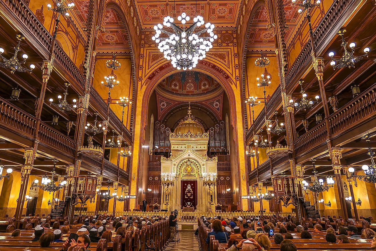 Interior of the Great Synagogue in Dohany Street, largest synagogue in Europe and the second largest in the world. Image credit: Ungvari Attila/Shutterstock.com