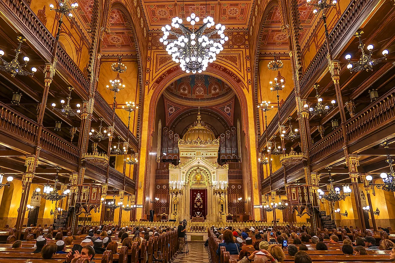 Interior of the Great Synagogue in Dohany Street, largest synagogue in Europe and the second largest in the world. Image credit: Ungvari Attila/Shutterstock.com