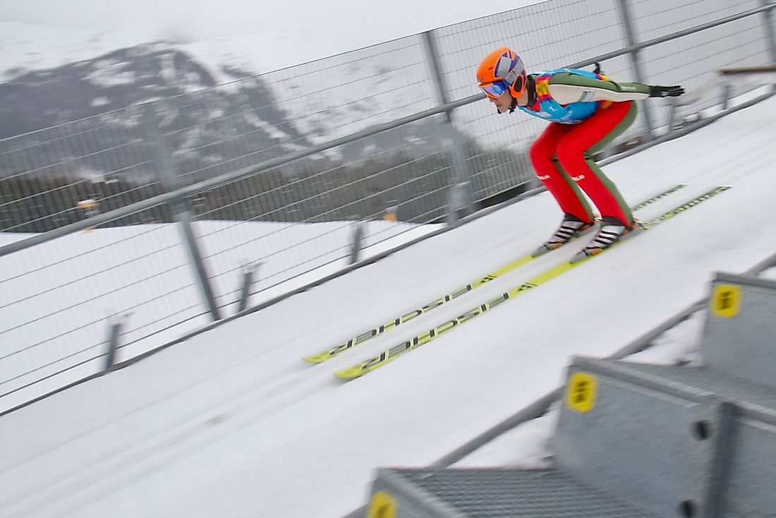 Ski jumping is a winter Olympic sport. Photo credit: Herbert Kratky / Shutterstock.com.