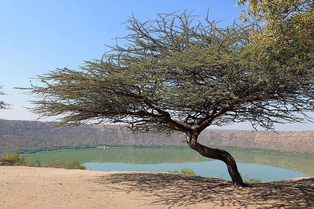 Lonar Crater Lake, India. 