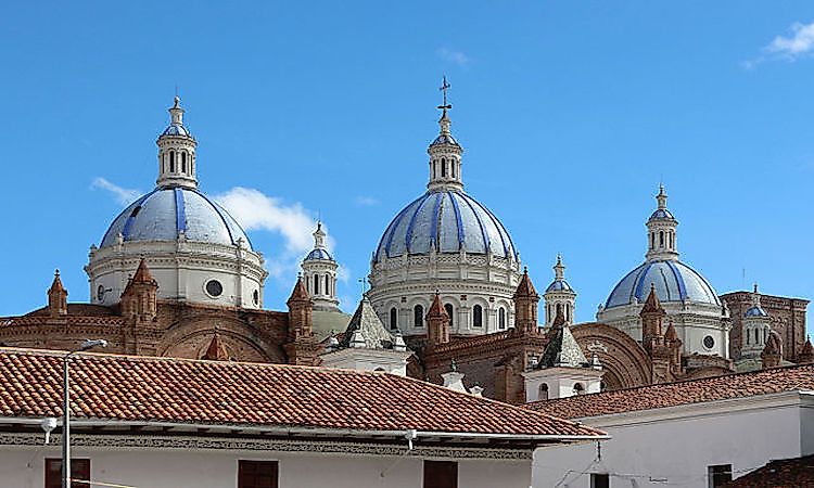 Domes of the Catedral de la Inmaculada Concepción, Cuenca, Ecuador