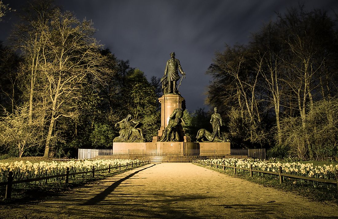 A statue of Otto von Bismarck in Berlin, Germany. 