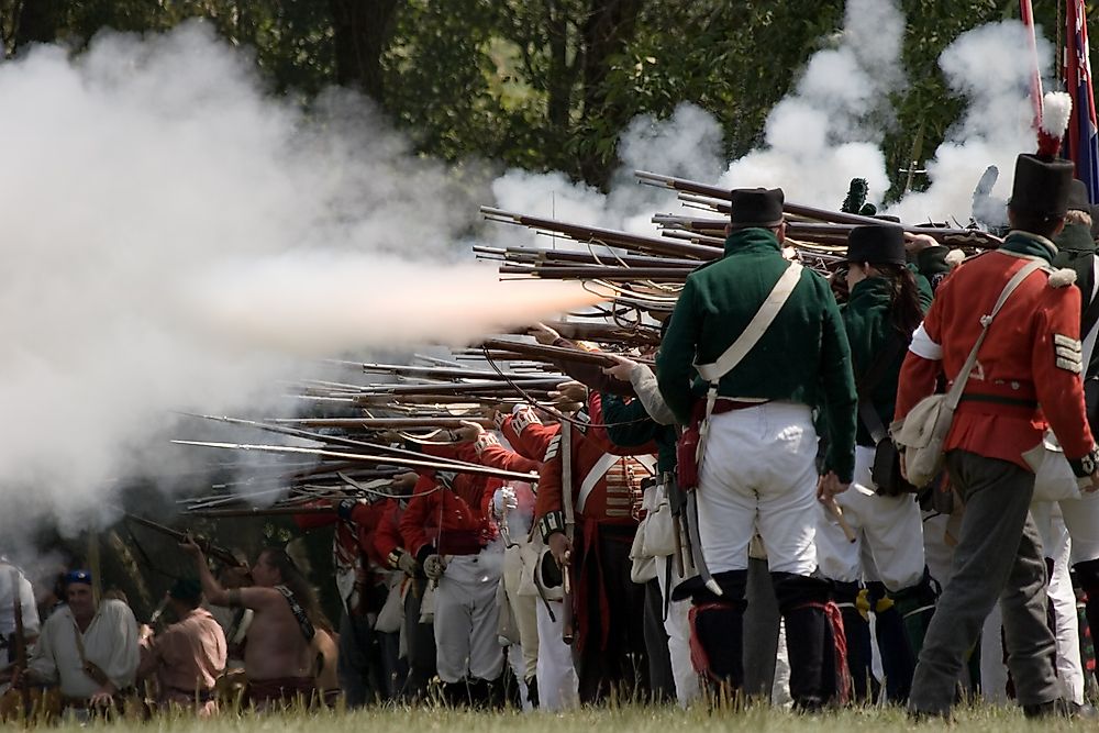 A reenactment of the War of 1812 in Ontario, Canada.