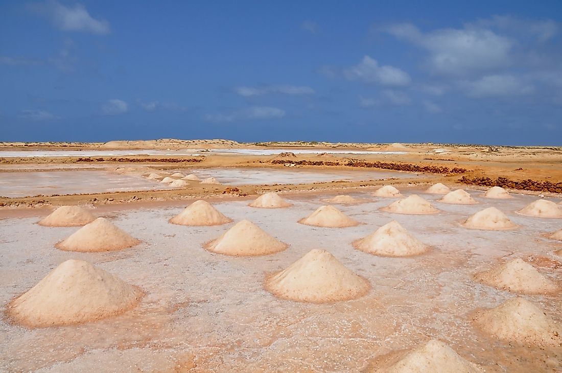Salt fields in Cape Verde. 