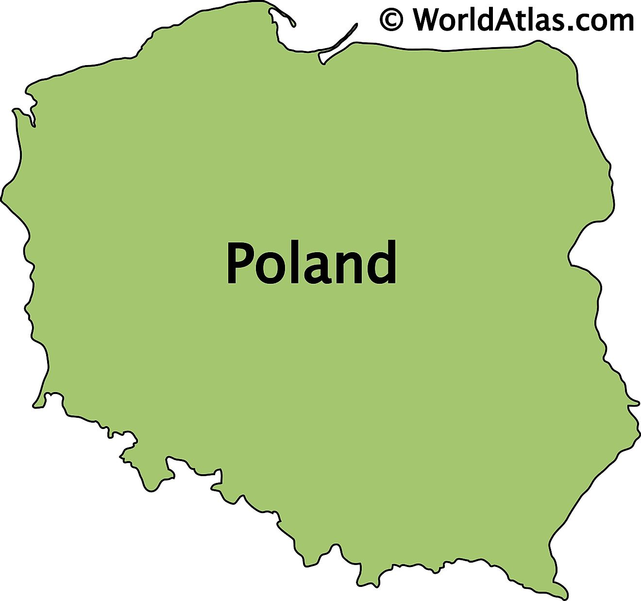 Outline Map of Poland