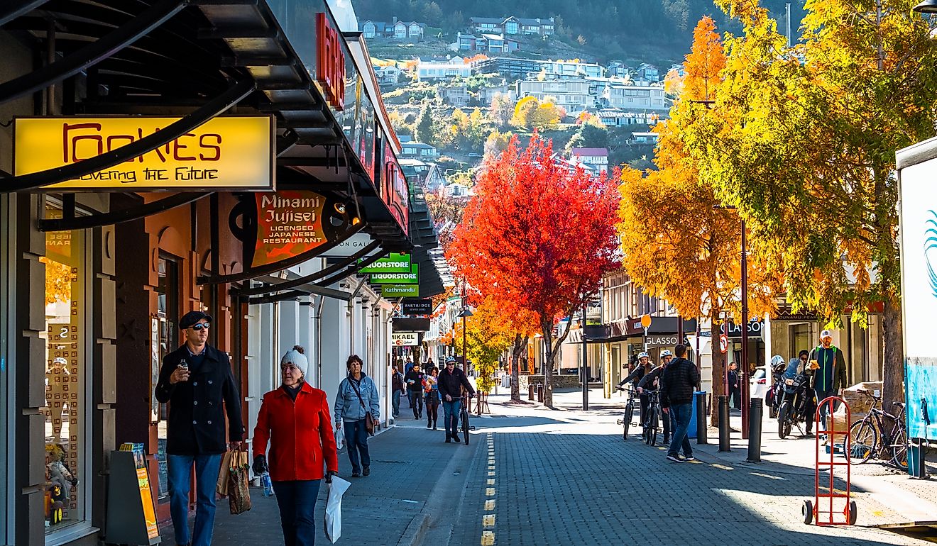 Fall colors in Queenstown, New Zealand.