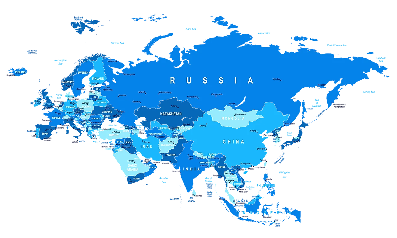 Map of Eurasia