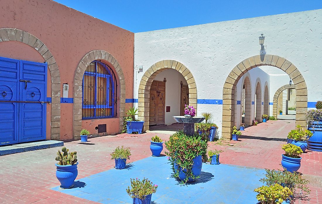 A traditional home in Essaouira, Morocco. 