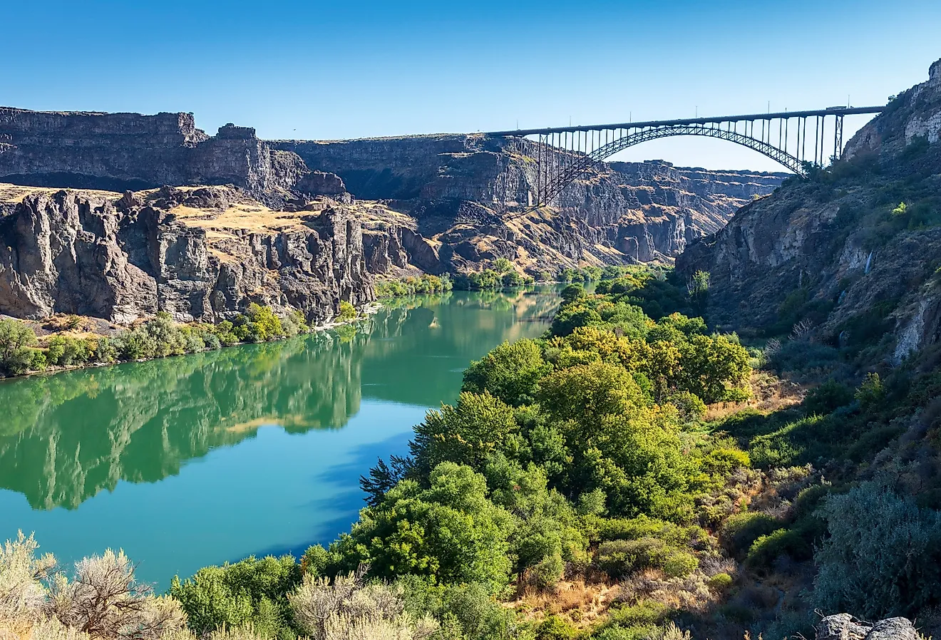Perrine Bridge over Snake River at Twin Falls, Idaho.