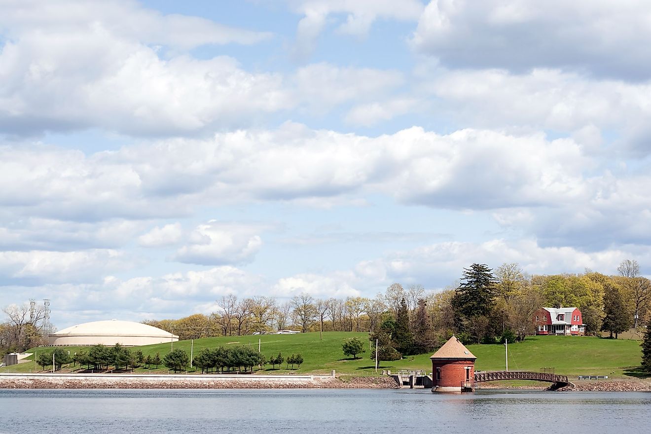 A view of the water at the Southington reservoir on the New Britain Southington town line in Connecticut